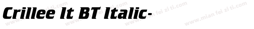 Crillee It BT Italic字体转换